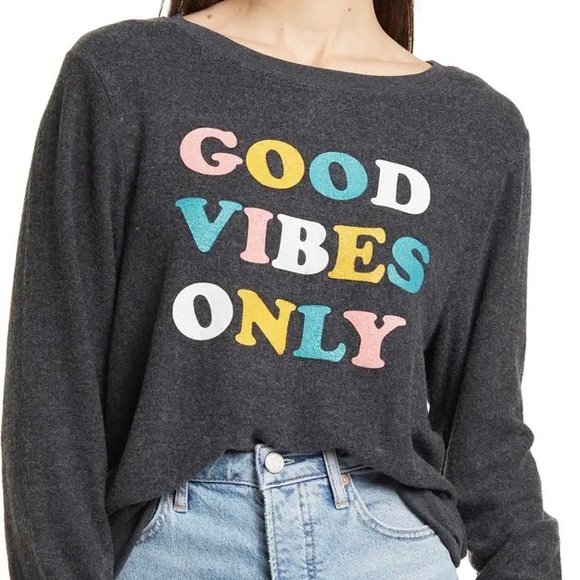 Wildfox Tops - Wildfox Good Vibes Only Pullover